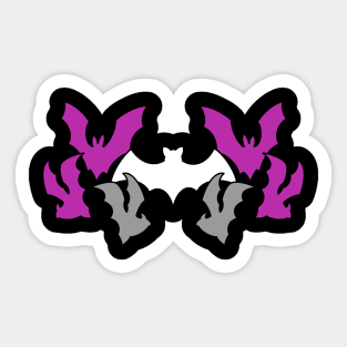 Pride Bats Graysexual Sticker